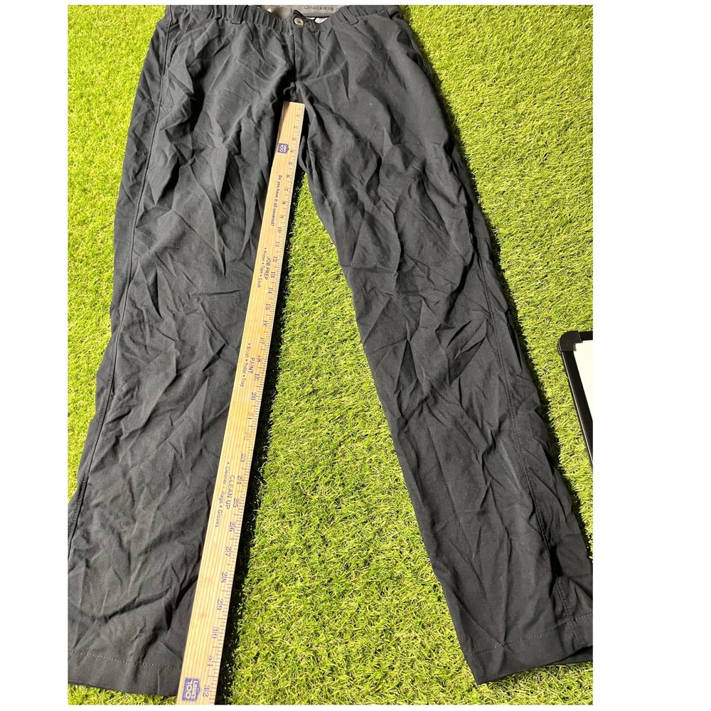 Under Armour Mens Black Herringbone Golf Pants Straight Leg Size 36x32 A140